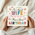 Wife Birthday Card Happy Birthday Card For Wife Birthday Card