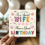 Wife Birthday Card Happy Birthday Card For Wife Birthday Card