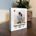 Personalised Happy Valentines Day Gift Couple Photo Block