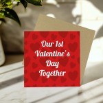 Our 1st Valentines Card For Her Him 14x14 Card With Envelope