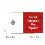 Our 1st Valentines Card For Her Him 14x14 Card With Envelope