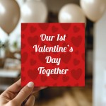 Our 1st Valentines Card For Her Him 14x14 Card With Envelope