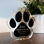 Personalised Pet Memorial Plaque With Beautiful Messag