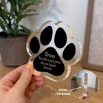 Personalised Pet Memorial Plaque With Beautiful Messag