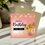 Birthday Card For Her Happy Birthday 14.5x14.5cm Card For Women