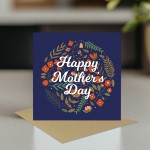 Mothers Day Card for Mum Flower Design 14.5x14.5cm Mum Mothers