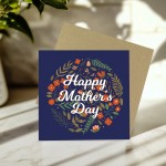 Mothers Day Card for Mum Flower Design 14.5x14.5cm Mum Mothers