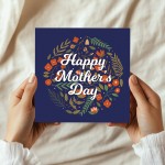 Mothers Day Card for Mum Flower Design 14.5x14.5cm Mum Mothers