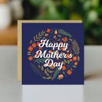 Mothers Day Card for Mum Flower Design 14.5x14.5cm Mum Mothers