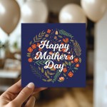 Mothers Day Card for Mum Flower Design 14.5x14.5cm Mum Mothers