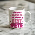 World's Best Auntie Mug Auntie Mug Gifts For Auntie Birthday