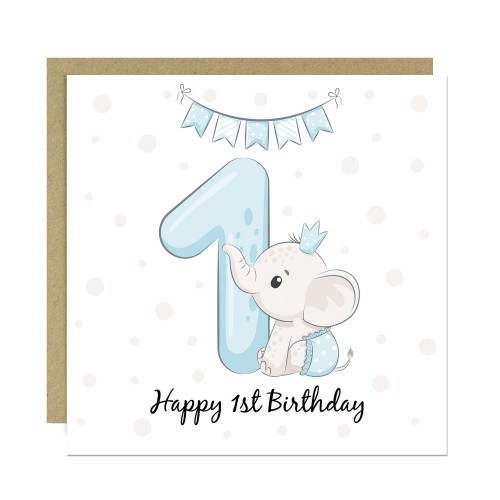 1st Birthday Card For Boy Son 1st Birthday Card Nephew Card