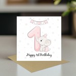 1st Birthday Card For Girl Daughter 1st Birthday Card Niece