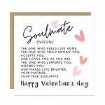 Soulmate Valentines Card Boyfriend Husband Valentine Card