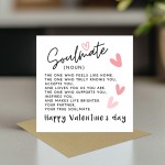 Soulmate Valentines Card Boyfriend Husband Valentine Card