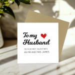 Personalised Husband Valentines Card First Valentines Day Card