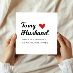 Personalised Husband Valentines Card First Valentines Day Card