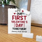 Personalised Our First Valentines Day Gift For Coupl