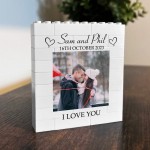 Personalised Photo Bricks For Couple Photo Plaque Anniversary