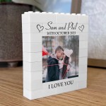 Personalised Photo Bricks For Couple Photo Plaque Anniversary