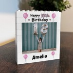 Personalised Photo Bricks Plaque 18th Birthday Gift For Women