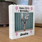 Personalised Photo Bricks Plaque 18th Birthday Gift For Women