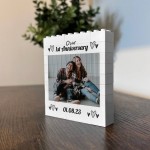 Personalised Photo Bricks Couple Photo Plaque 1st Anniversary