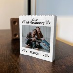 Personalised Photo Bricks Couple Photo Plaque 1st Anniversary