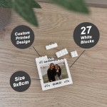 Personalised Photo Bricks Couple Plaque 2nd Anniversary Gift