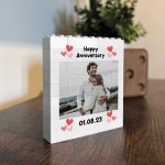 Personalised Photo Bricks Couple Photo Plaque Anniversary Gift