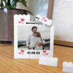 Personalised Photo Bricks Couple Photo Plaque Anniversary Gift