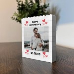 Personalised Photo Bricks Couple Photo Plaque Anniversary Gift