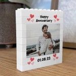 Personalised Photo Bricks Couple Photo Plaque Anniversary Gift