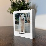 Personalised Pet Photo Frame Photo Bricks Gift For Pet Owner Dog