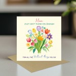 Thank You Card For Mum Brilliant Things You Do Card Mum Card