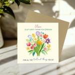 Thank You Card For Mum Brilliant Things You Do Card Mum Card