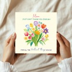 Thank You Card For Mum Brilliant Things You Do Card Mum Card