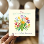 Thank You Card For Mum Brilliant Things You Do Card Mum Card