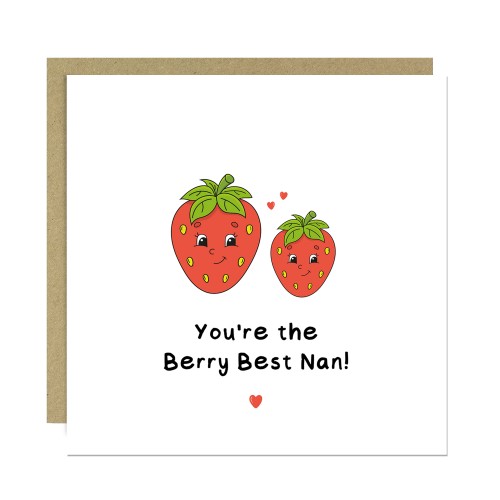 You Are The Berry Best Mum Strawberry Card Mothers Day Card