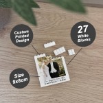 Personalised Our Happily Ever After Wedding Gift Photo Block