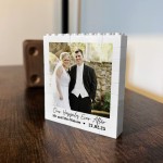 Personalised Our Happily Ever After Wedding Gift Photo Block