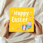 Yellow Easter Card, Bunny Easter Card, Card For Easter