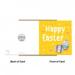 Yellow Easter Card, Bunny Easter Card, Card For Easter