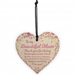 Mothers Day Card and Wooden Heart Bundle Mothers Day Card