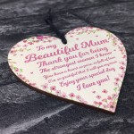 Mothers Day Card and Wooden Heart Bundle Mothers Day Card