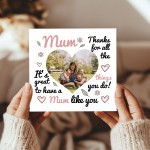 Thank You Card For Mum, Personalised Mum Card, Card For Mum