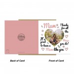 Thank You Card For Mum, Personalised Mum Card, Card For Mum