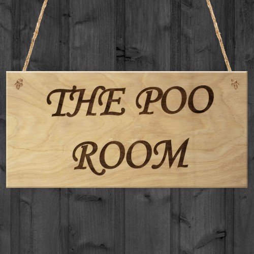 The Poo Room Bathroom Toilet Funny Novelty Gift Poop Plaque