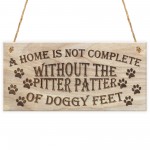 Pitter Patter of Doggy Feet Dog Owner Plaque Cute Gift