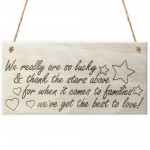 Families Best To Love Family Gift Wooden Hanging Plaque